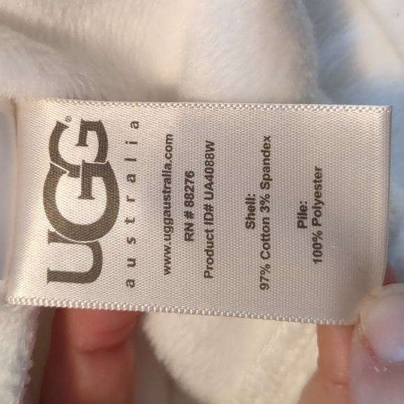 UGG Women's Collins Wide Leg Cream Super Soft Fleece Casual Pants Size Large - Picture 11 of 12